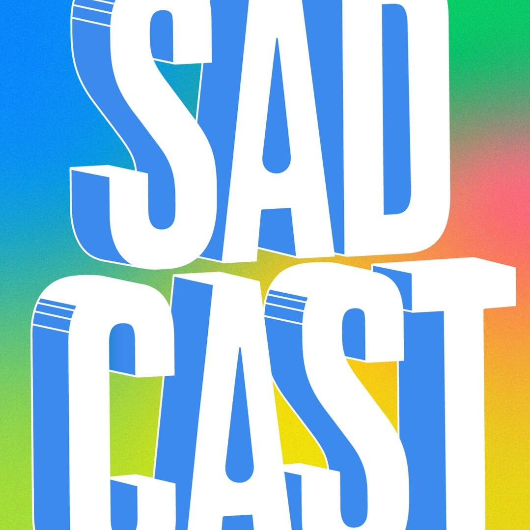 Podcast artwork that spells out Well Intended in large, white font that has a fun handmade feel, on a green background.
